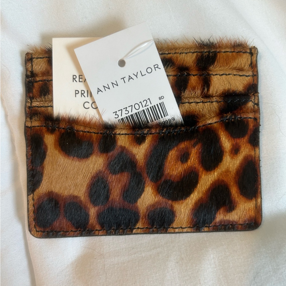 NWT leopard print card holder